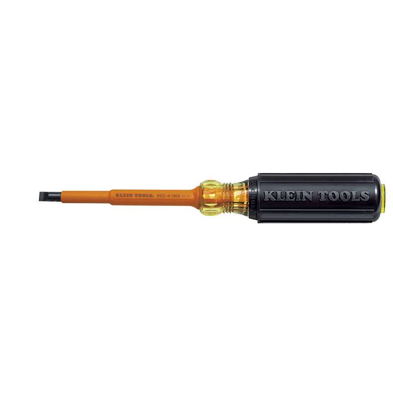1/4" Cabinet Tip Insulated Screwdriver, 4" Long